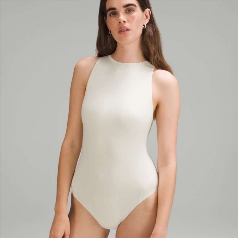 Nulu High-Neck Sleeveless Bodysuit BONE